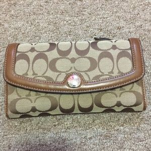 Coach wallet with matching check book holder